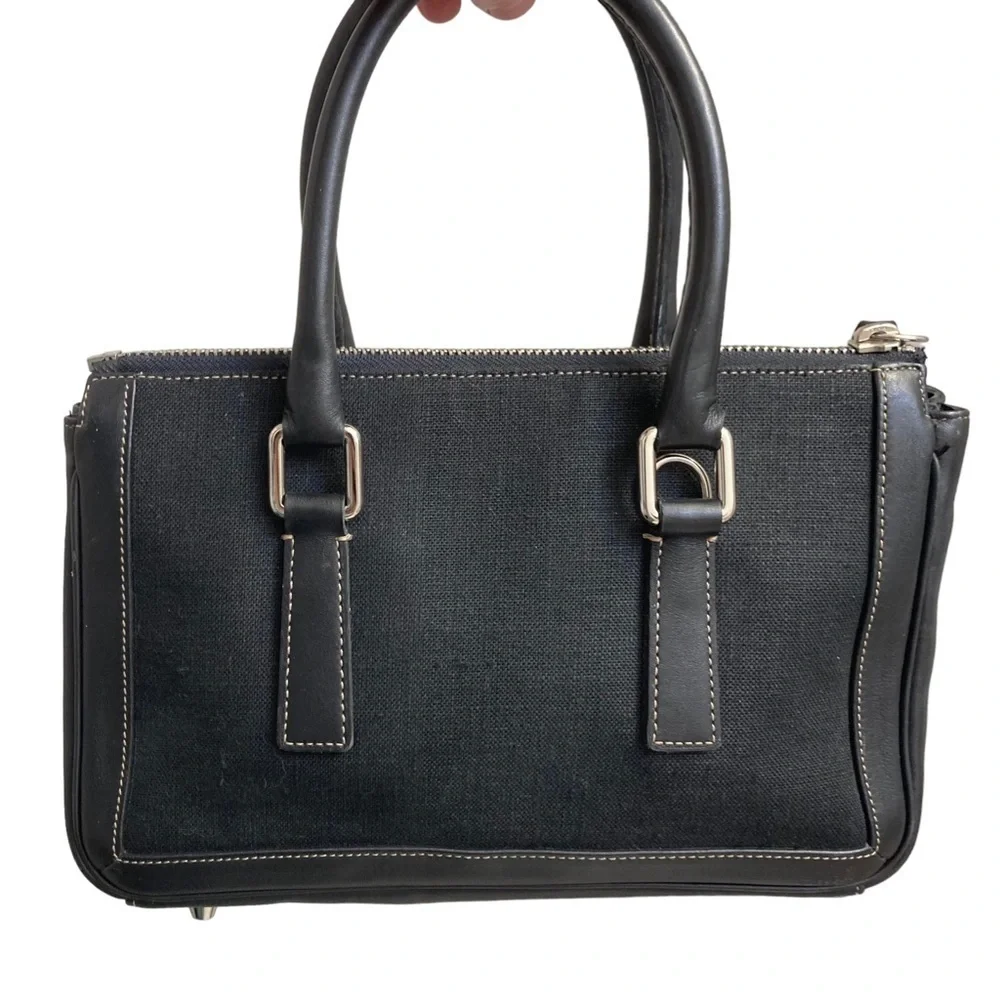 Coach RARE vintage fabric and leather 9436 mini bag with crossbody strap
